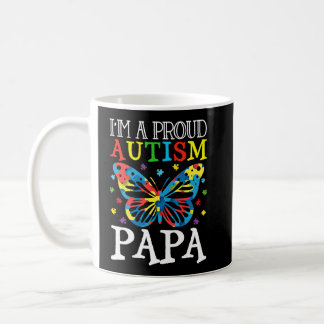 Autism Awareness Butterfly I'm a Proud Autism Papa Coffee Mug