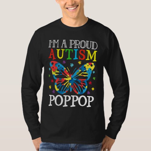 Autism Awareness Butterfly Im a Proud Autism Popp T_Shirt