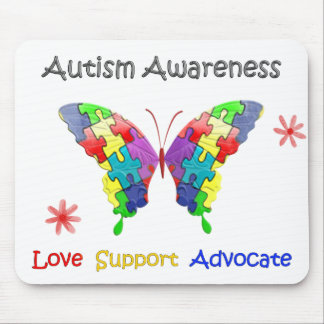 Autism Awareness Butterfly Mouse Pad
