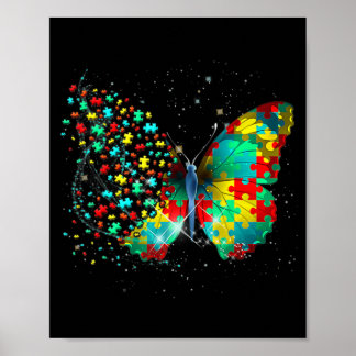 Autism Awareness Butterfly Peace Lover Gift Men Wo Poster