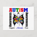 Autism Awareness Butterfly Postcard