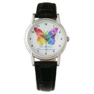 Autism Awareness Butterfly Puzzle Design Watch