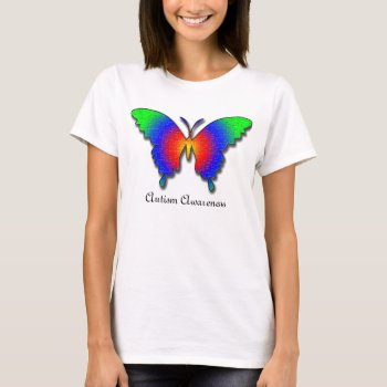 Autism Awareness Butterfly T-shirt by DesignsbyLisa at Zazzle