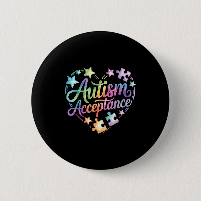 Autism awareness  button (Front)