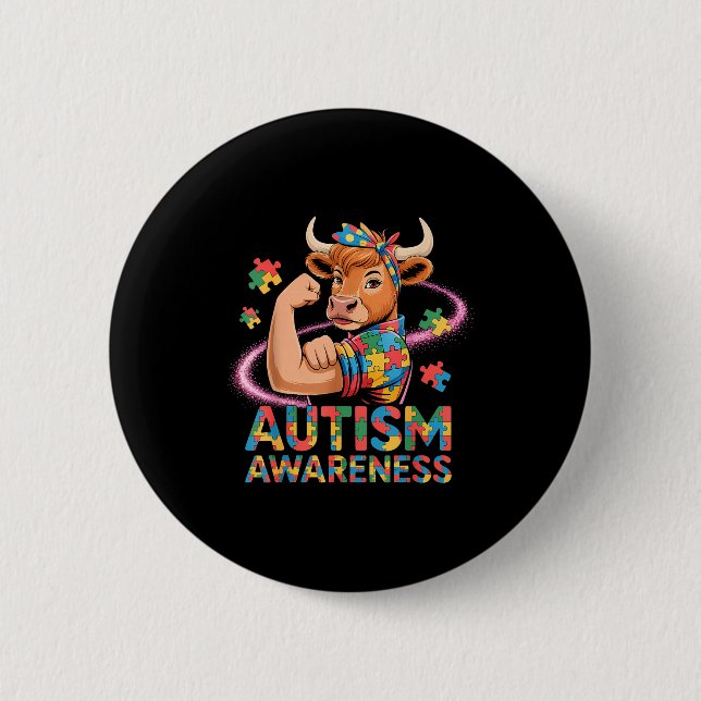 Autism awareness  button (Front)