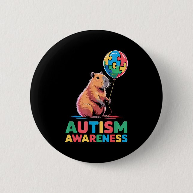 Autism awareness  button (Front)