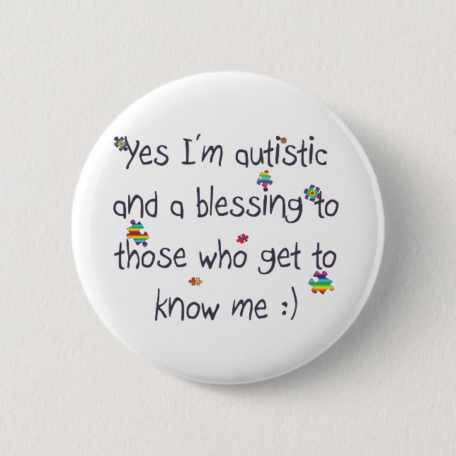 Autism awareness button (Front)