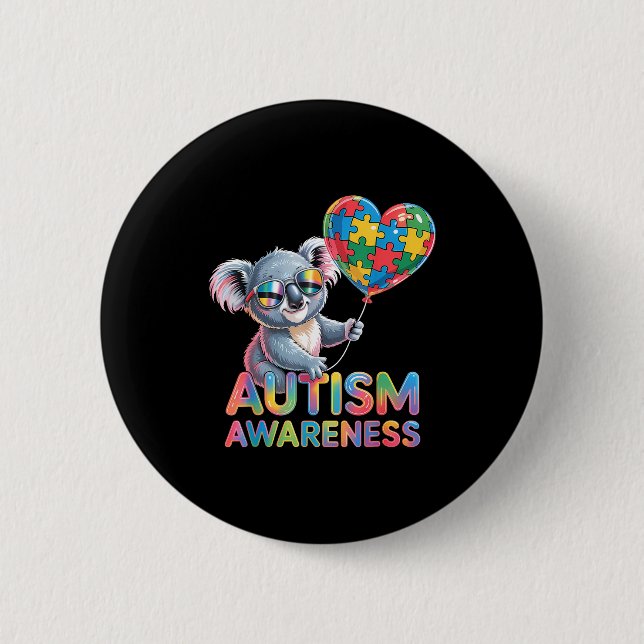 Autism awareness  button (Front)