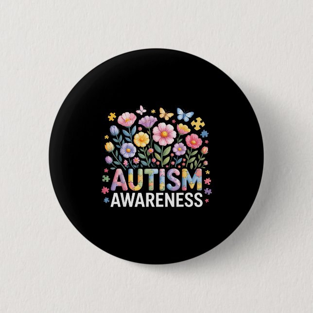 Autism awareness  button (Front)