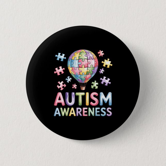 Autism awareness  button (Front)