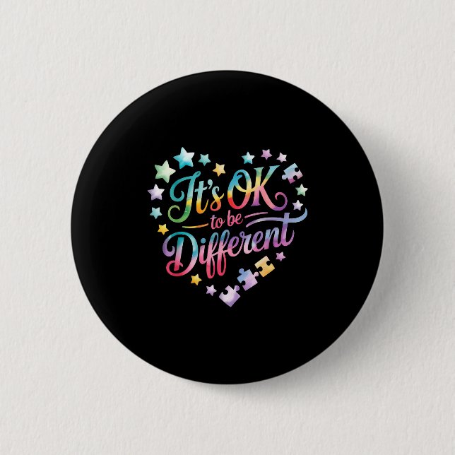 Autism awareness  button (Front)