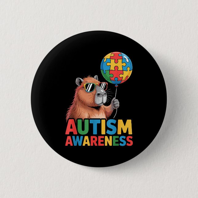 Autism awareness  button (Front)