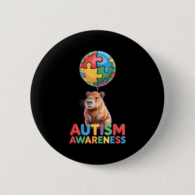 Autism awareness  button (Front)