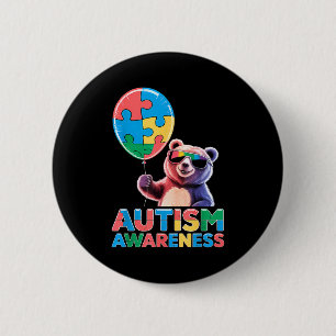 Autism awareness button