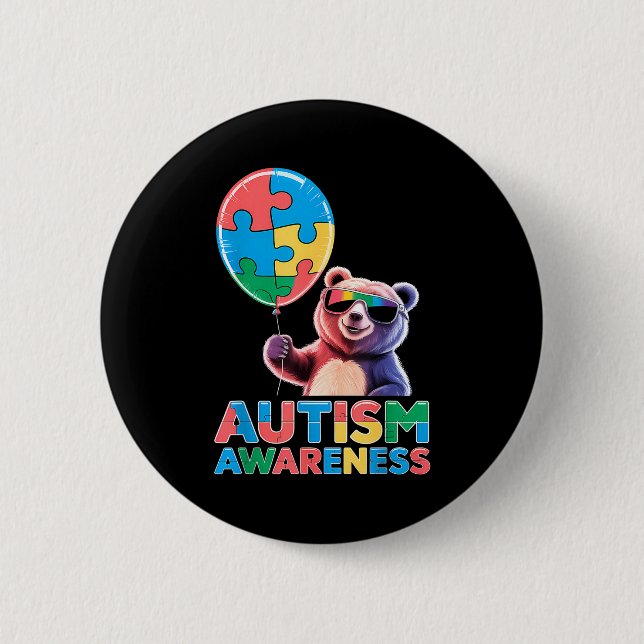 Autism awareness  button (Front)