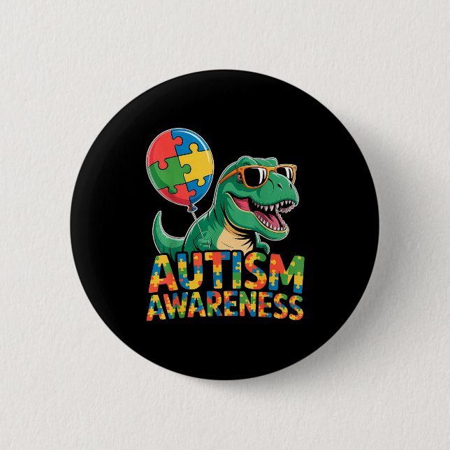 Autism awareness  button (Front)