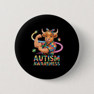Autism awareness button