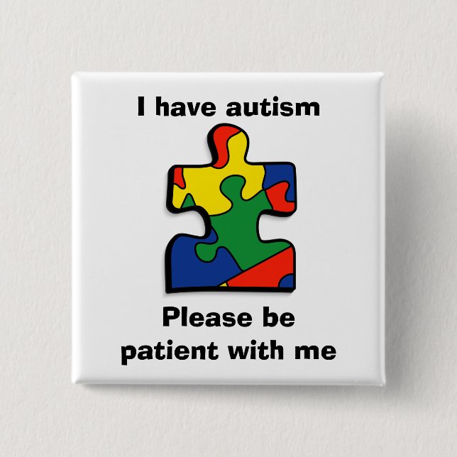 Autism Awareness Button. Autism. Autism Button. Button (Front)