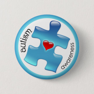 Autism Awareness Button - Blue