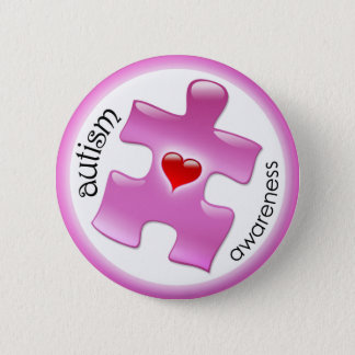 Autism Awareness Button - Pink