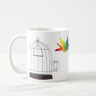 Autism Awareness Caged Bird Mug
