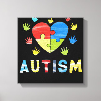 Autism awareness canvas print