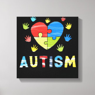 Autism awareness canvas print