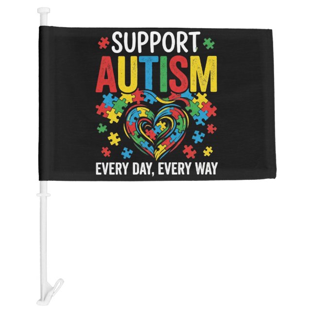 Autism awareness car flag (Front)