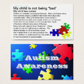 Autism Awareness card (Front & Back)