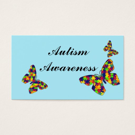 Customizable Autism Awareness Cards Business Card Template