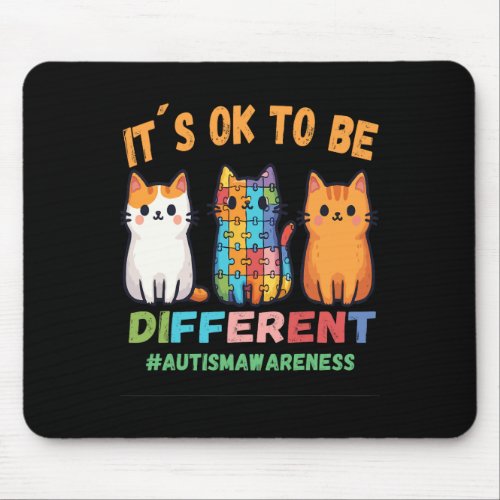 Autism Awareness Cats  Mouse Pad