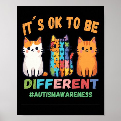 Autism Awareness Cats  Poster
