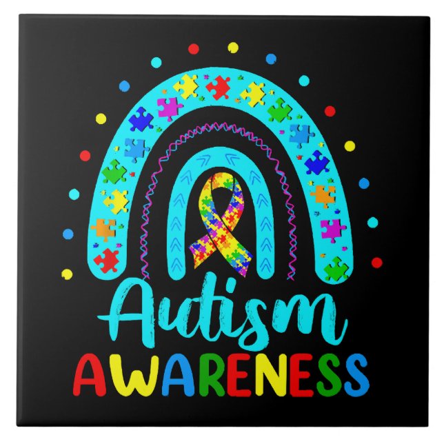 Autism Awareness Ceramic Tile (Front)
