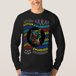 Autism Awareness Cheetah For Teacher Autism Moms D T-Shirt