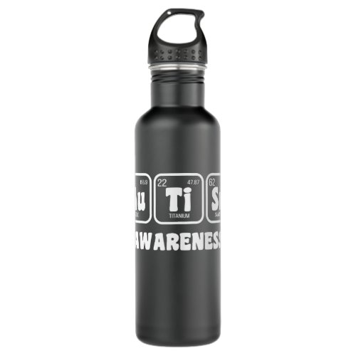 Autism Awareness Chemical Element Stainless Steel Water Bottle