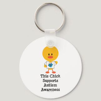 Autism Awareness Chick Keychain