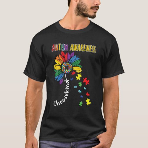 Autism Awareness Choose Kind Sun Flower Mom Women T_Shirt