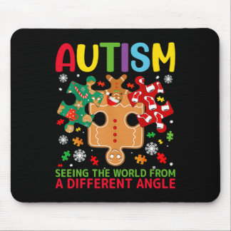 Autism Awareness Christmas Autistic Xmas Day Pajam Mouse Pad