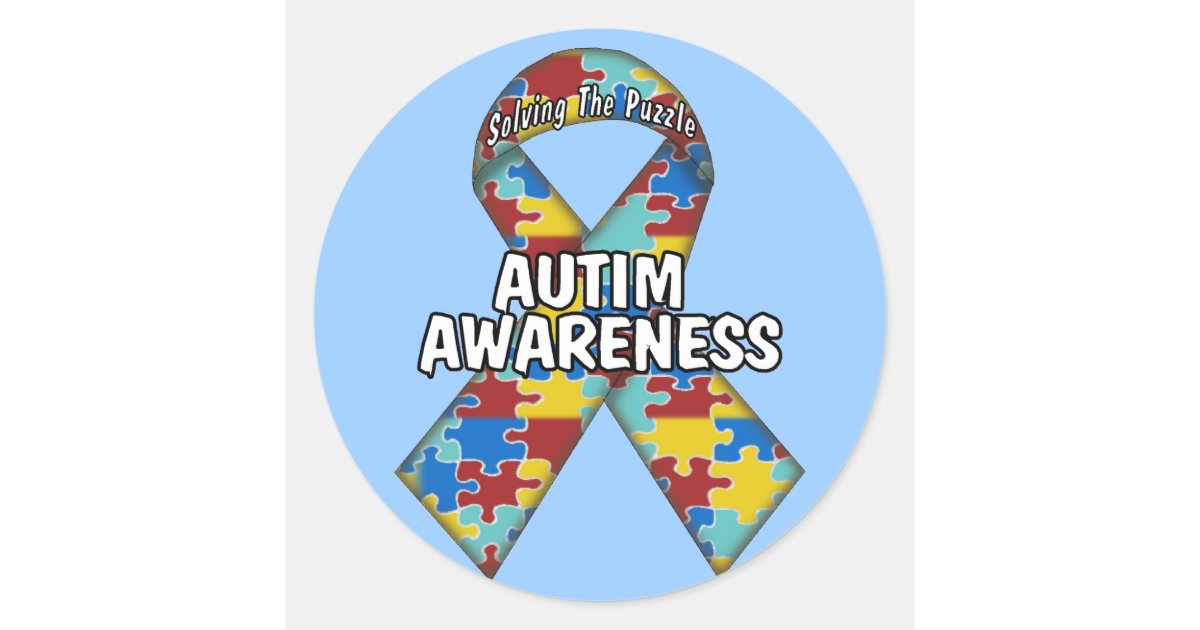 Autism Awareness Classic Round Sticker | Zazzle