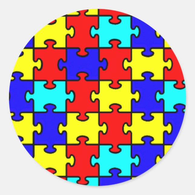 Autism Awareness Classic Round Sticker (Front)