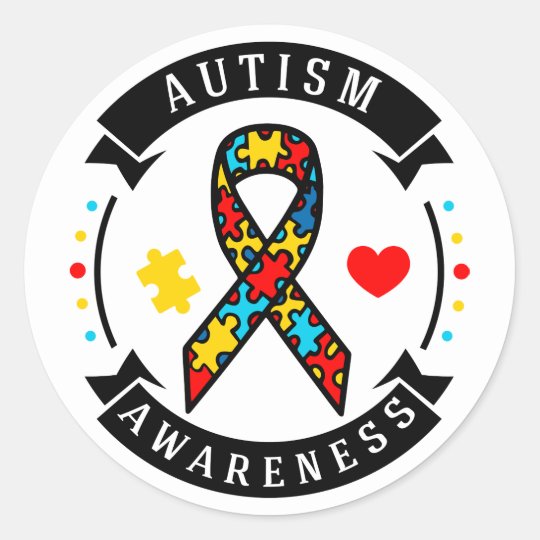 Autism Awareness Classic Round Sticker | Zazzle.com