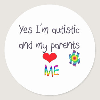 Autism awareness classic round sticker