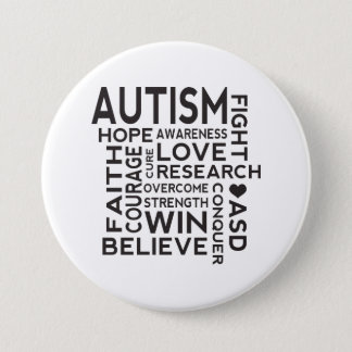 Autism Awareness Collage Pinback Button