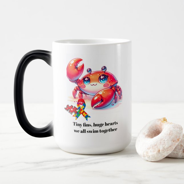 Autism Awareness Color Morph Mug (With Donut)