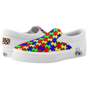Canvas High Top Sneaker Casual Skate Shoe Boys Girls Autism Awareness Puzzle Butterfly
