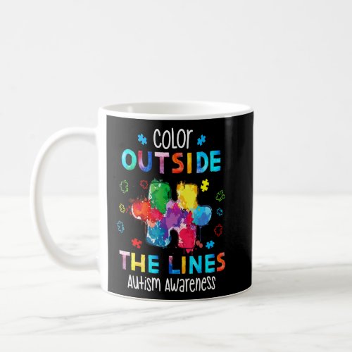 Autism Awareness Colour Outside The Line Autism Ty Coffee Mug