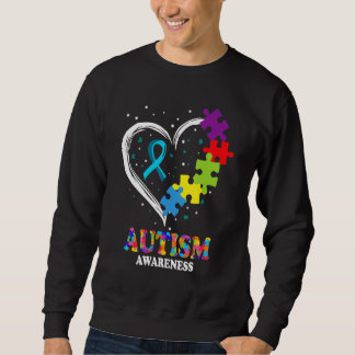 Autism Awareness Costume Women Heart Support Autis Sweatshirt