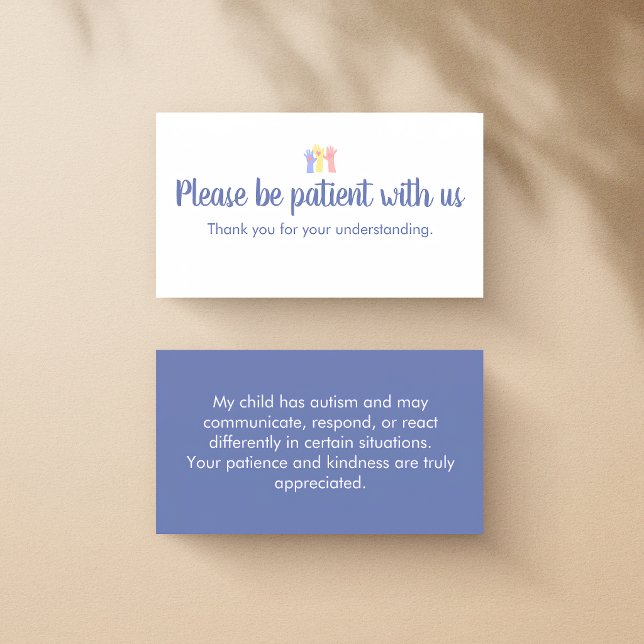 Autism Awareness Courtesy Public Notice Card (Creator Uploaded)