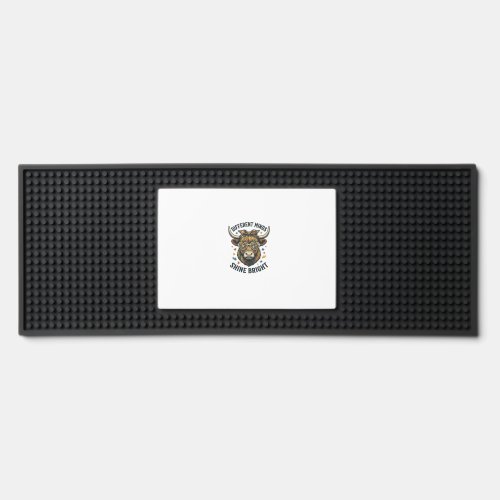 Autism Awareness Cow Vintage Engraving Support Des Bar Mat