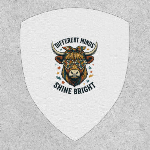 Autism Awareness Cow Vintage Engraving Support Des Patch